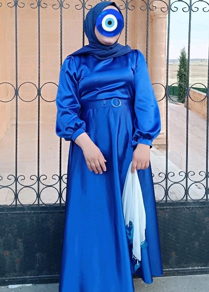 Saten elbise dir sateni kaliteli dir çok iyi durumda kına gecesi - Görsel 5