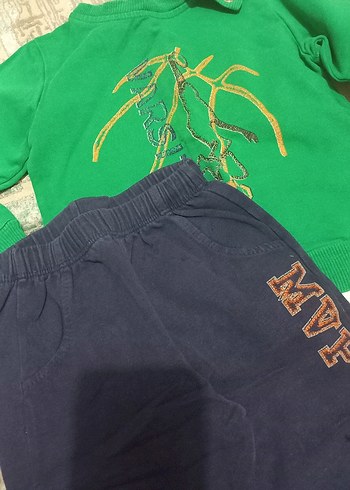 Diğer Yeşil Baskılı Erkek Çocuk Sweatshirt