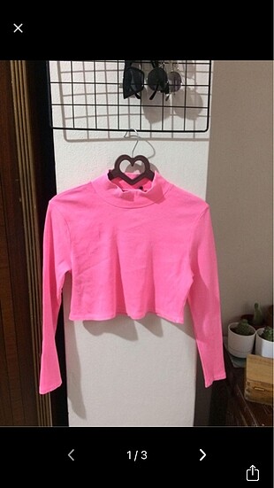 Neon pembe Bluz