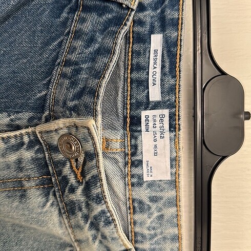 42 Beden Bershka çift renk jean