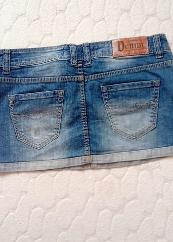 Bershka Kadın Kot Mini Etek Mavi