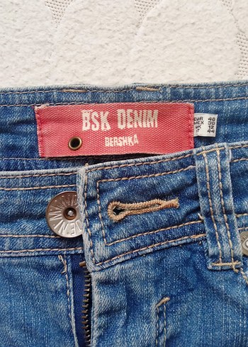 38 Beden Kadın Kot Mini Etek Mavi