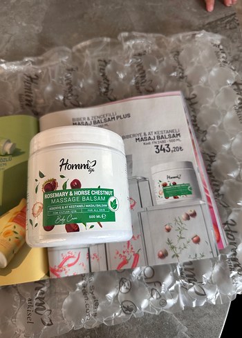 Beden Homm life At Kestanesi ve Biberiye Masaj Balsamı 500 ml