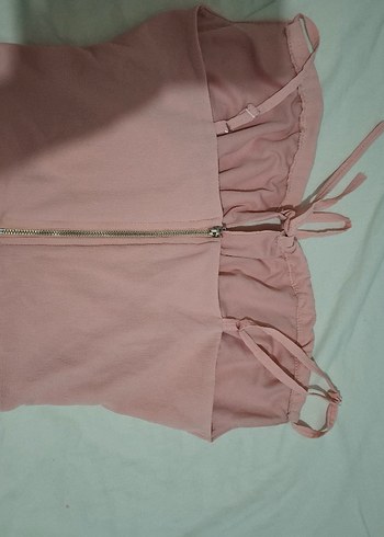 Pembe Kadın Keten Askılı Büstiyer - Görsel 3