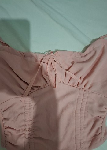 Pembe Kadın Keten Askılı Büstiyer - Görsel 2