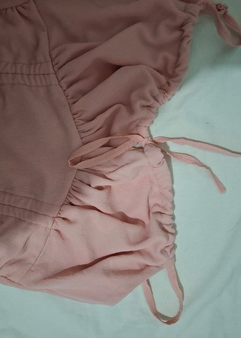 Pembe Kadın Keten Askılı Büstiyer - Görsel 5