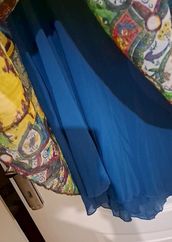 Bohem Çok Renkli Desenli Elbise - Görsel 2