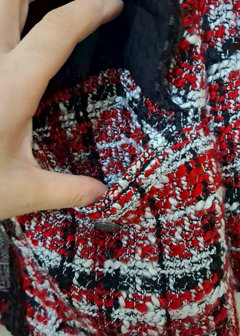 Kadın Kırmızı Midi Triko Ceket - Görsel 2