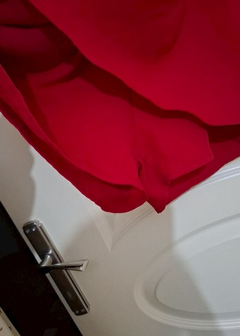 Kırmızı Kolsuz Mini Tulum - Görsel 2