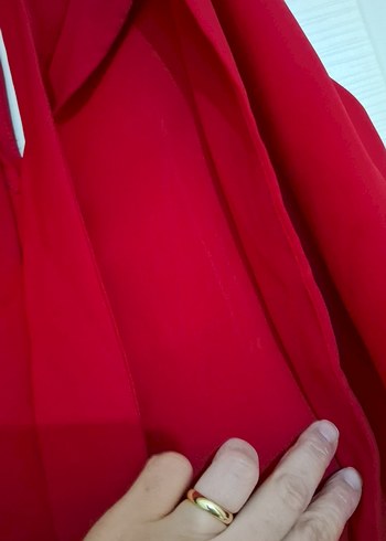 Kırmızı Kolsuz Mini Tulum - Görsel 7