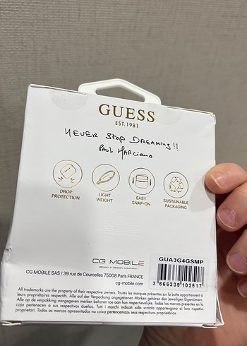 GUESS Vintage Parlak Gri AirPods 3 Kılıfı - Görsel 2