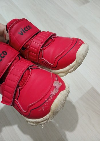 Vicco Kız Çocuk Kırmızı Cırtlı Spor Ayakkabı - Görsel 6