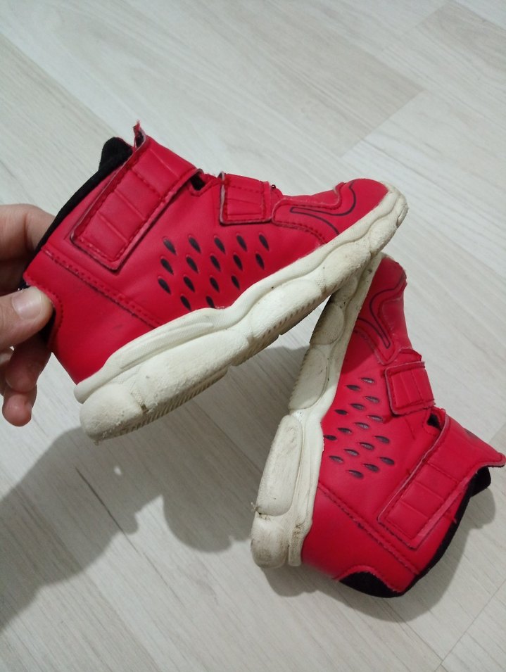 Vicco Kız Çocuk Kırmızı Cırtlı Spor Ayakkabı - Görsel 2