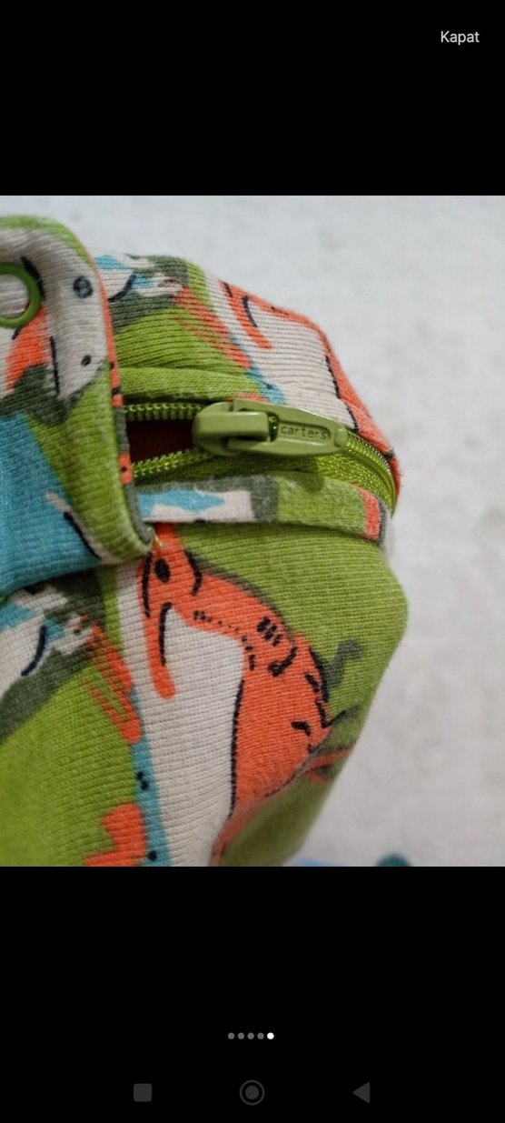 Çok Renkli Dinozor Desenli Bebek Tulum - Görsel 4