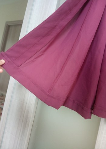 Bordo Nakışlı Uzun Kadın Ferace - Görsel 6