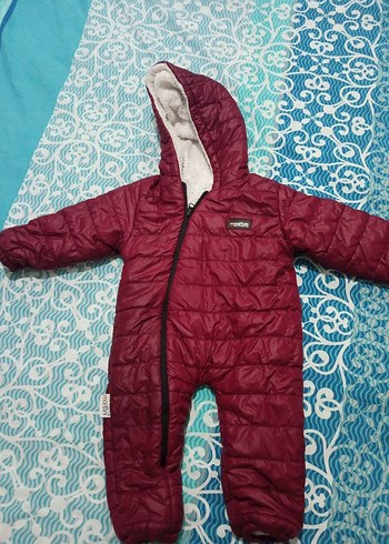 Bordo Fermuarlı Bebek Astronot mont Tulumu - Görsel 2