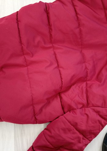 Zara Bordo Fermuarlı Kadın Kışlık Mont - Görsel 6