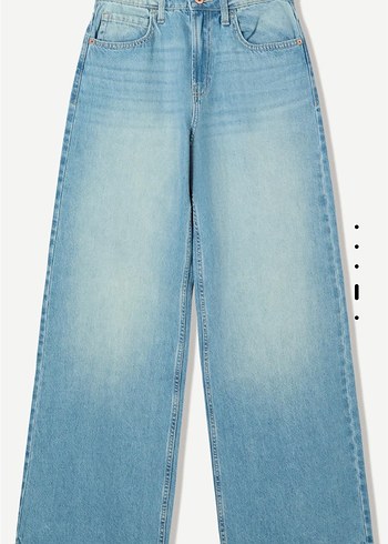 Bershka Mavi Wide Leg Kadın Denim Pantolon