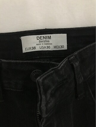 Bershka Erkek Siyah Kot Pantolon