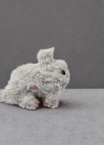 Gri Peluş Tavşan Oyuncak - Görsel 3