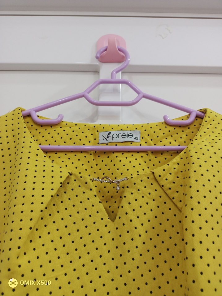 Sarı Pilili Midi Abiye Elbise - Görsel 2