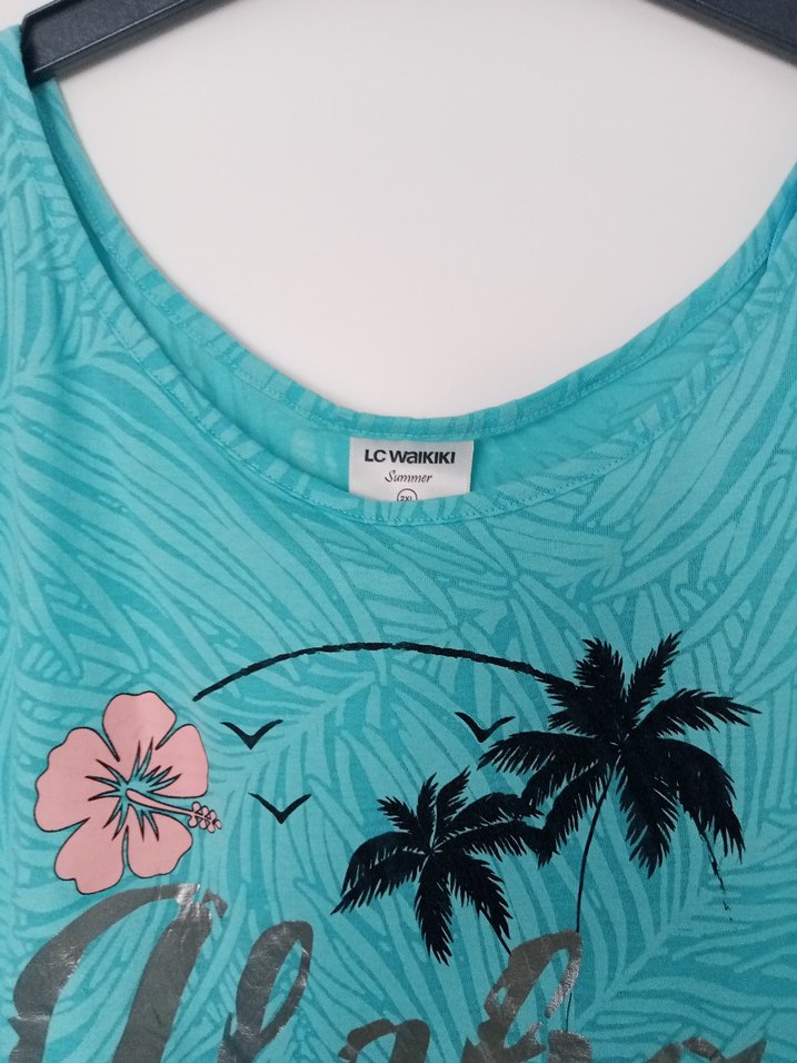 Püsküllü Turkuaz pareo - Görsel 2