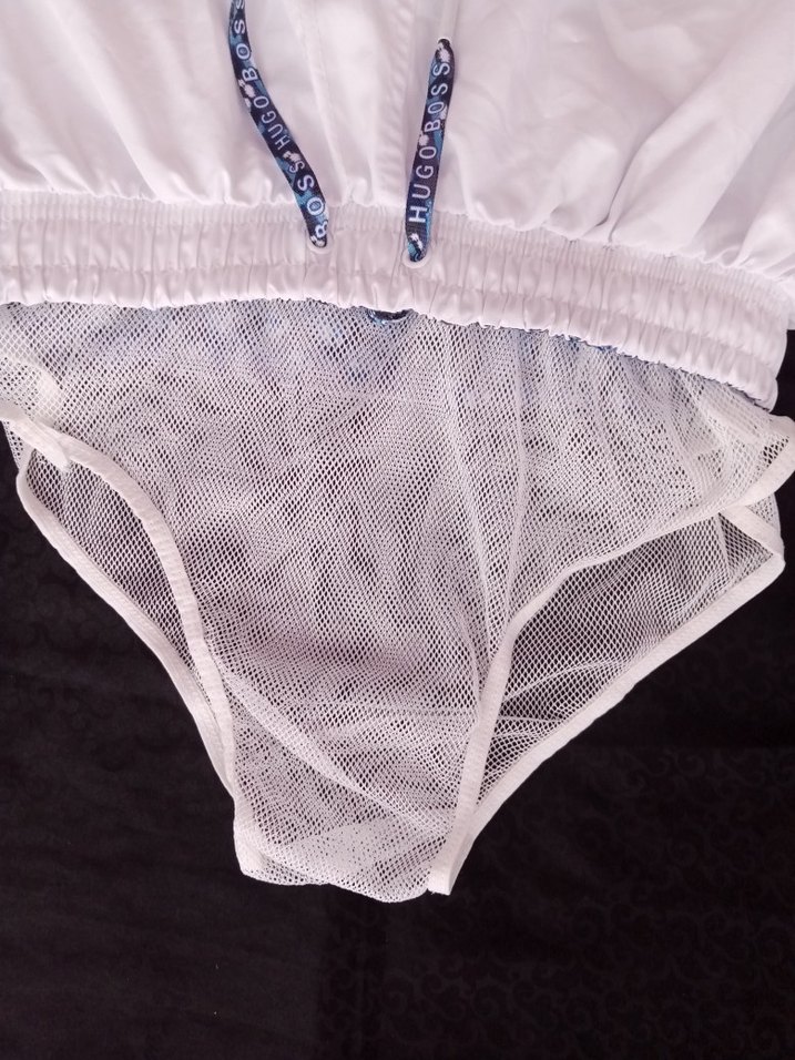 Beyaz Erkek Mini Şort Mayo - Görsel 3