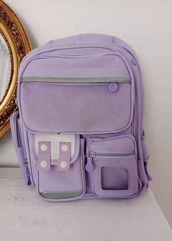 Pastel Mor Çocuk Okul Çantası Seti