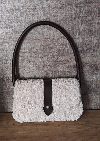 Bej Peluş Kadın Çanta - Görsel 2