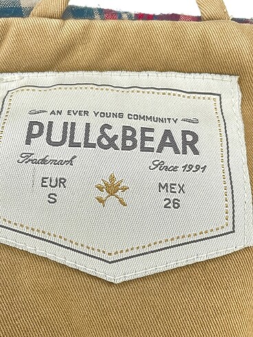 s Beden kahverengi Renk Pull and Bear Kot Ceket %70 İndirimli.