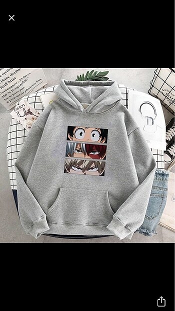 Anime Sweatshirt Kapşonlu