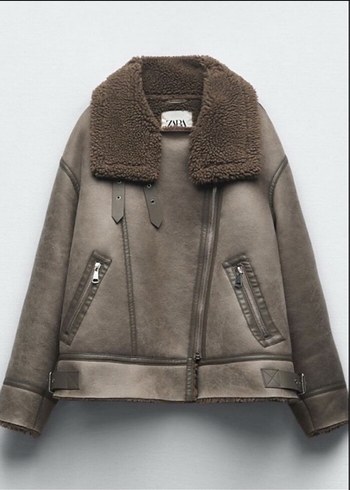 Zara biker kaban mont içi kürklü