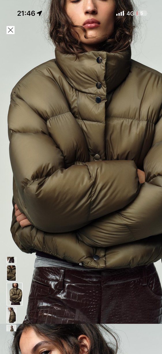 Zara su geçirmez kısa kuş tüyü şişme mont - Görsel 2