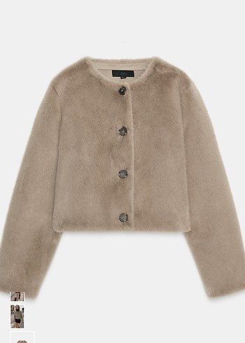 Zara kısa kürklü suni ceket - Görsel 2