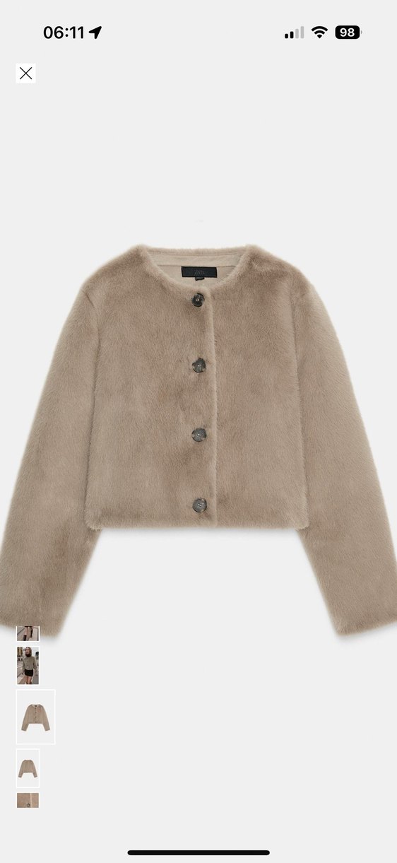 Zara kısa kürklü suni ceket - Görsel 2