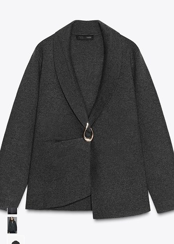 Zara Broşlu triko Blazer - Görsel 3