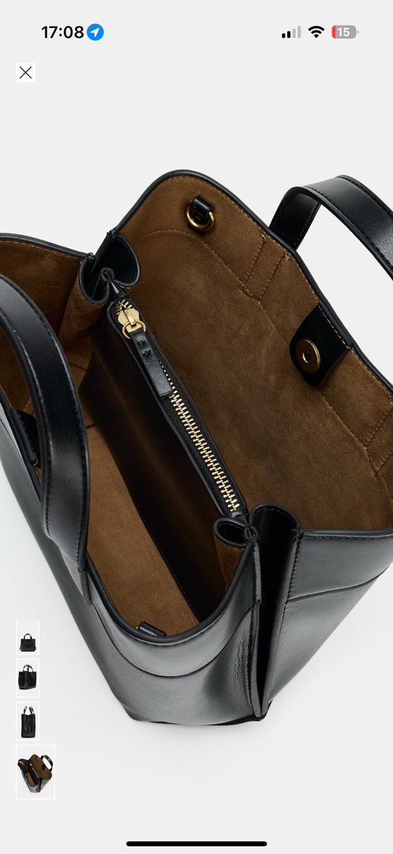 Zara mini cıty çanta siyah - Görsel 2