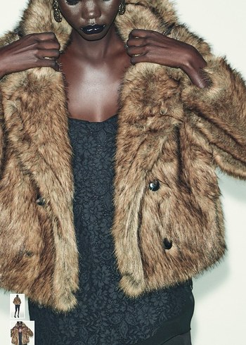 Zara kısa suni kürk kaban - Görsel 3