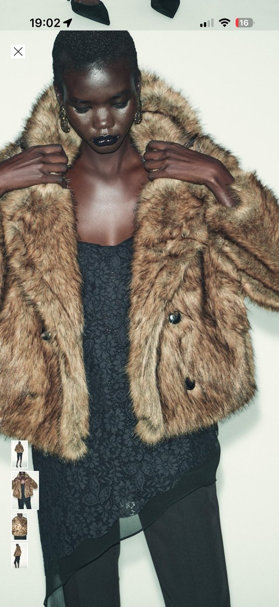 Zara kısa suni kürk kaban - Görsel 3