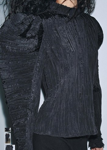 Zara buruşuk balon kollu bluz - Görsel 2