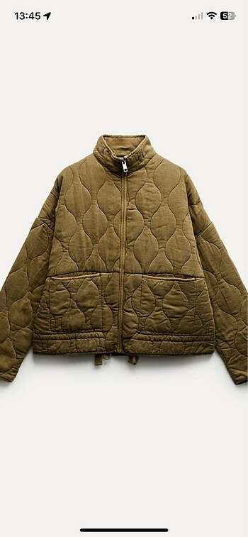 Zara kapitone ceket camel