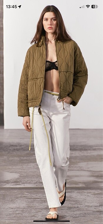 Zara Zara kapitone ceket camel