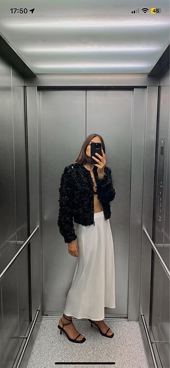 Zara Zara güllü dokulu ceket çiçekli