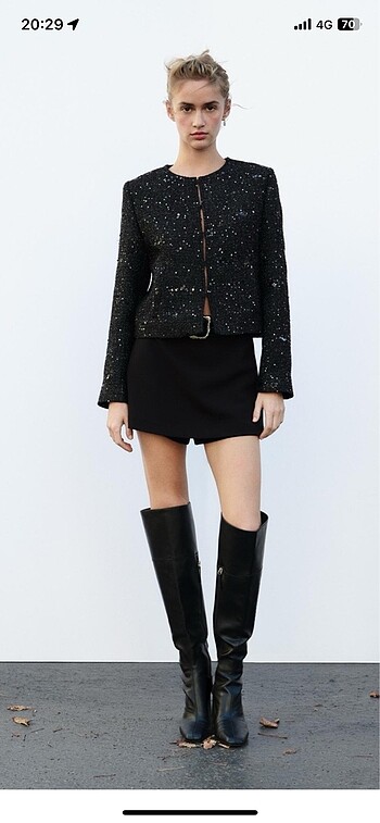 Zara Zara pullu dokulu blazer ceket