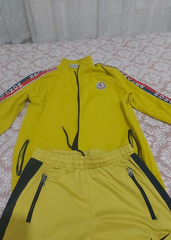 Moncler Sarı Fermuarlı Kadın Uzun Kollu Eşofman Takımı