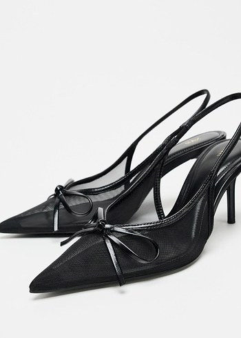 Zara Fiyonklu Topuklu Ayakkabı