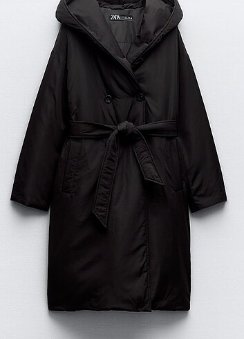 Kapşonlu kapitone anorak mont 
