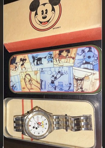 Walt Disney World Koleksiyonluk Orjina Kutulu Vintage Disney Mickey Kol Saati