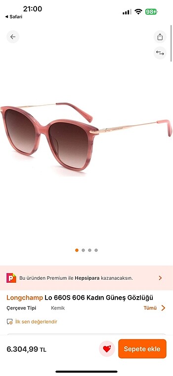 Longchamp güneş gözlüğü yeni