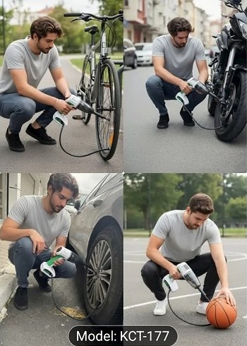 4ü 1 arada araçşarzlı süpürge /kompresör - Görsel 6